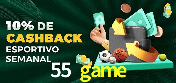 10% de bônus de cashback na 55 game